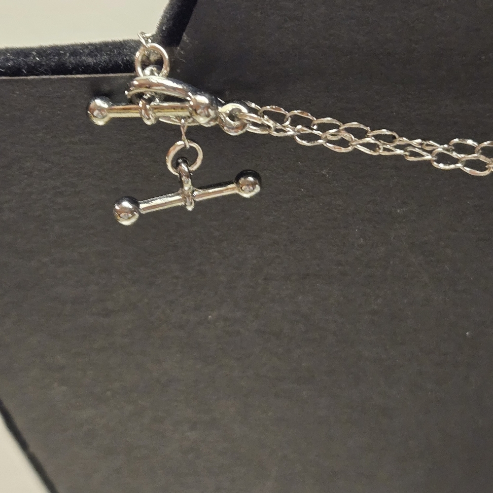 Hand Crafted Silver and Pink Glass Bead Two Way Necklace - Picture 6 of 7